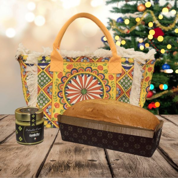 Artisanal Panettone + Sicilian Bag Wheel + Pistachio Cream