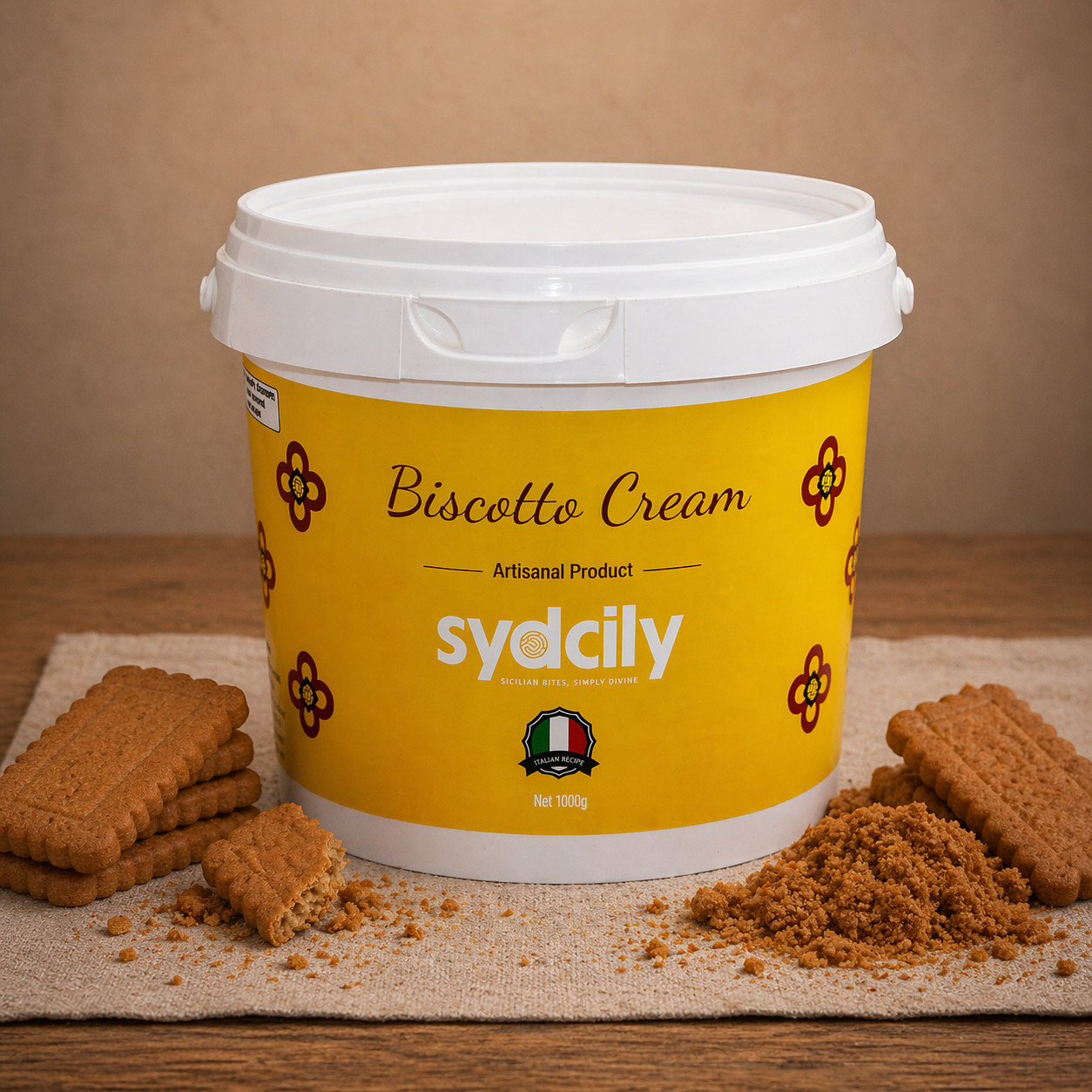 Biscotto cream for professional use