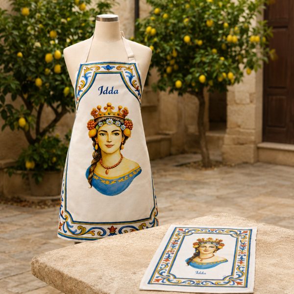 Sicilian Kitchen Set – Apron & Tea Towel Collection