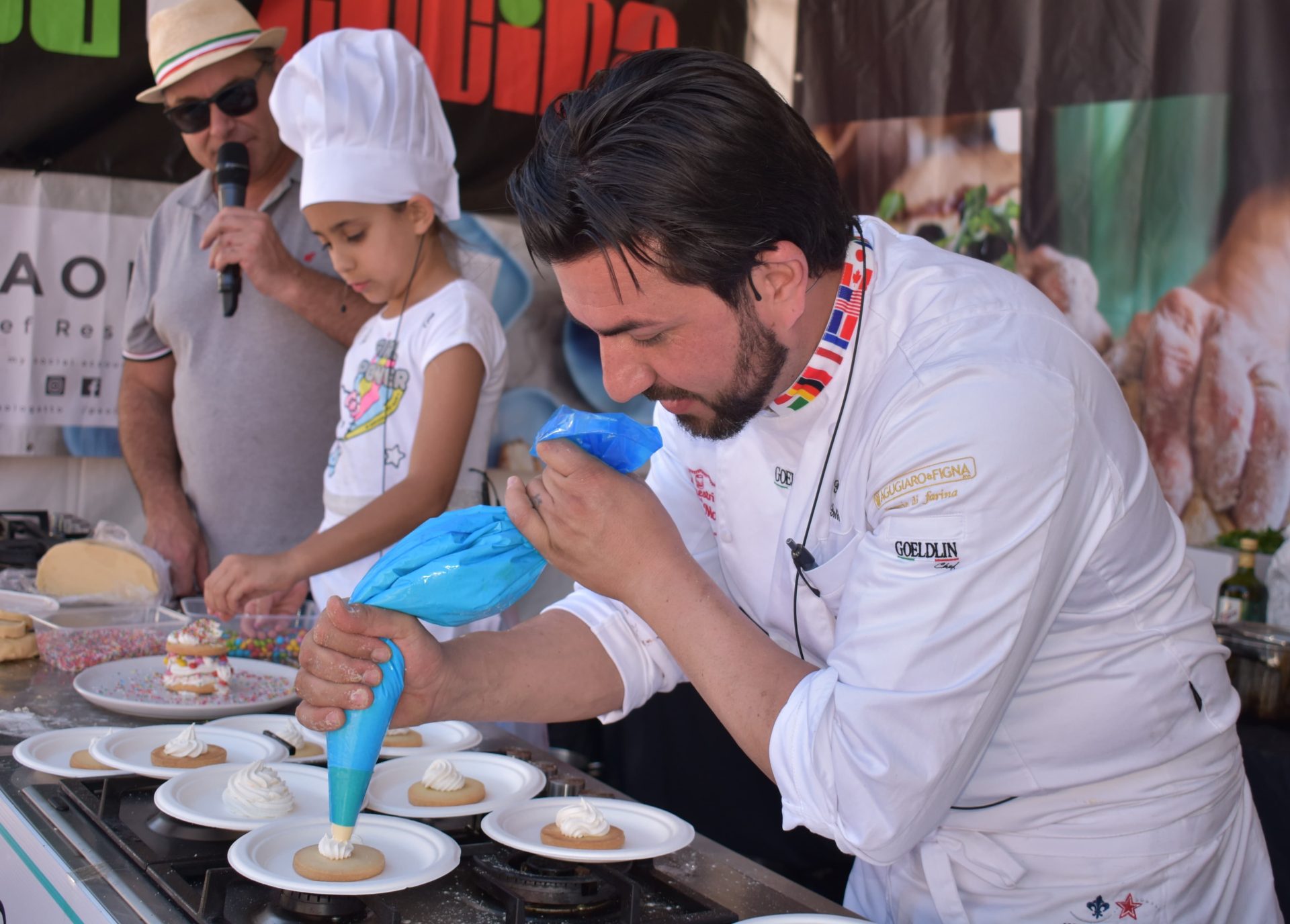 Paolo and Annalia Gatto at the Norton Street Festa Cooking Show